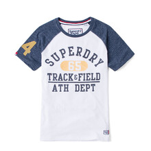 Superdry 短袖 男士T恤 銀白/湖藍(lán) 