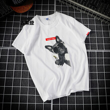 古萊登（GODLIKE） 短袖 男士T恤 白色T328帶墨鏡法斗 S，XL，L，M，XXXL，XXL