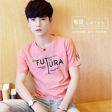其他品牌 短袖 男士T恤 FU粉色T S，XL，L，M，XXXL，XXL