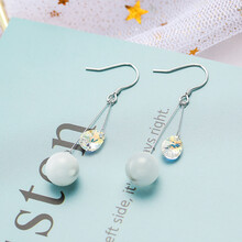 清晨的星星耳環(huán)925銀，925銀針