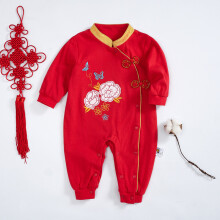 嬰兒滿月衣服紅