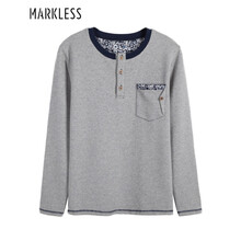 MARKLESS 長袖 男士T恤 灰色 XL，L，M，XXL