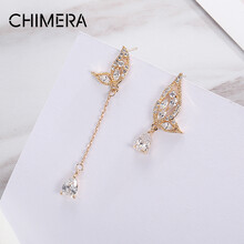 奇美拉（CHIMERA）耳環(huán)合金鍍金，人造水晶，合成水晶