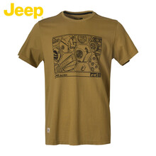 Jeep 短袖 男士T恤 黃色C5 