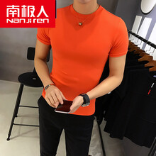 南極人（Nanjiren） 短袖 男士T恤 桔紅色 XL，L，M，XXL，XXXL