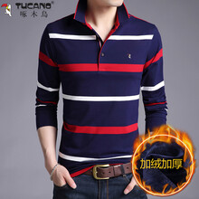啄木鳥（TUCANO） 長袖 男士T恤 ZQLM9832加絨紅色 XL，L，M，XXL，XXXL
