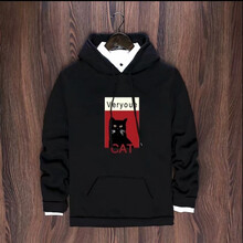 尊尚鳥（ZunshangniaO） 長(zhǎng)袖 男士T恤 小貓黑色 S，XL，L，XXL，M