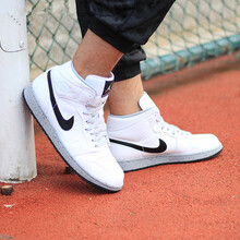 耐克（NIKE）籃球鞋554724-115 AJ1白水泥潑墨 