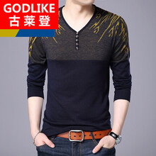 古萊登（GODLIKE） 長袖 男士T恤 A2黃色 