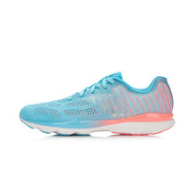 李寧（LI-NING）跑步鞋晴空藍(lán)/熒光炫粉ARBL014-6 35
