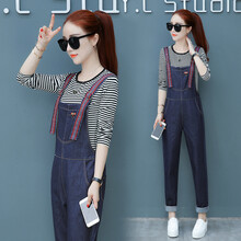 修身條紋九分褲，微胖妹子的福音