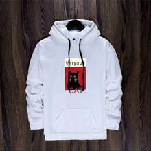 尊尚鳥（ZunshangniaO） 長袖 男士T恤 小貓白色 S，XL，L，XXL，M