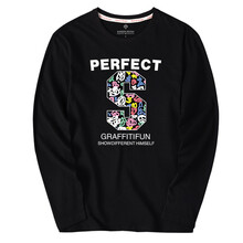 俞兆林（YUZHAOLIN） 長(cháng)袖 男士T恤 黑色(perfect) 