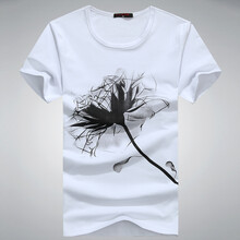 K L B ZHE 短袖 男士T恤 白色 XL，L，XXL，M，加大，XXXL