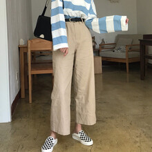 火蓮娜（Huolianna） 高腰 闊腳褲 女 長褲 休閑褲