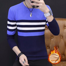 富貴鳥(niǎo)（FUGUINIAO） 長(zhǎng)袖 男士T恤 彩藍(lán)色加絨 XL，L，M，加大，XXXL，XXL