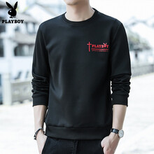 花花公子（PLAYBOY ESTABLISHED 1953） 長(cháng)袖 男士T恤 8736黑色 
