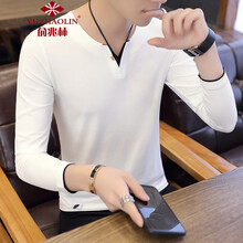 俞兆林（YUZHAOLIN） 長(cháng)袖 男士T恤 9833白色 