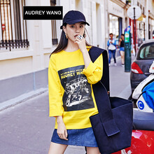 AUDREYWANG 印花 短袖 T恤 女 圓領