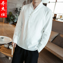 丹杰仕（DAN JIE SHI） 長袖 男士T恤 乳白色 XL，L，M，XXL，加大，XXXL