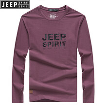 Jeep（吉普） 長袖 男士T恤 5005-紫紅色 XL，L，XXL，M，XXXL，加大