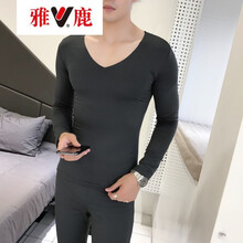 雅鹿 長(zhǎng)袖 男士T恤 6686灰色(V領(lǐng)) S，XL，L，M，XXL，XXXL