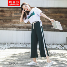 婕曼莎 圖案 短袖 T恤 女 圓領(lǐng)