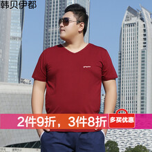 韓貝伊都 短袖 男士T恤 酒紅色 加大