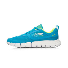 李寧（LI-NING）跑步鞋ARKL005-1亮光藍(lán)/熒光亮綠 