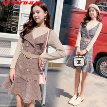 紫曇花（ZITANHUA） 純色  連衣裙