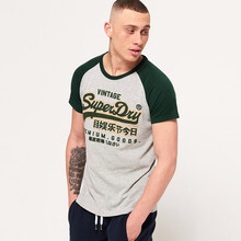 Superdry 短袖 男士T恤 偏灰色/陰綠色 