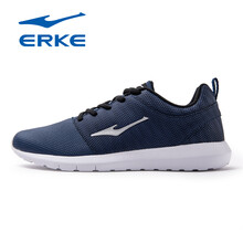 鴻星爾克（ERKE）跑步鞋墨水藍(lán)/正黑（皮面） 42