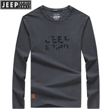 Jeep（吉普） 長袖 男士T恤 5005-深灰色 XL，L，M，XXXL，加大，XXL