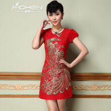 罗爱薇(罗爱薇)新娘中式改良旗袍裙 旗袍夏装 