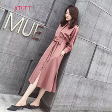 XTUFT 純色 不規(guī)則 連衣裙