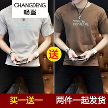 暢登（CHANGDENG） 短袖 男士T恤 可樂灰+可樂咖啡 