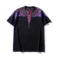 H-& 短袖 男士T恤 粉紫翅膀 XL，L，M