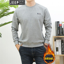 吉普（JEEP） 長袖 男士T恤 灰色（加絨） 