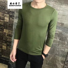 騎士普?。≒utin.Rider） 長袖 男士T恤 軍綠色(V領(lǐng) 