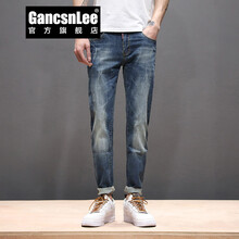Gancsnlee 直筒褲 青春休閑 男士牛仔褲