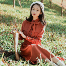 連衣裙女冬森系
