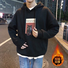 古萊登（GODLIKE） 短袖 男士T恤 黑色 加厚加絨 方頭貓 S，XL，L，M