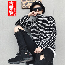 古萊登（GODLIKE） 長袖 男士T恤 黑白條 XL，L，M