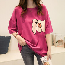 純靚伸 印花 短袖 T恤 女 圓領(lǐng)