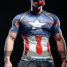 赫搏（HEBO DESIGN） 短袖 男士T恤 美國隊長(cháng) XL，L，M，XXL