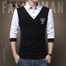 麥杉（MAISHAN） 長袖 男士T恤 黑色 XL，L，XXXL，XXL，M