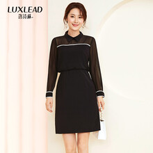 洛詩琳（LUXLEAD） 純色 明線裝飾 連衣裙