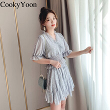 CookyYoon 純色 褶皺，亮面 連衣裙