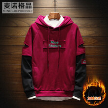 麥諾格品 長(zhǎng)袖 男士T恤 5908紅色（加絨） XXL