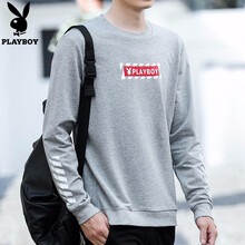 花花公子（PLAYBOY） 長袖 男士T恤 306灰色(棉) 